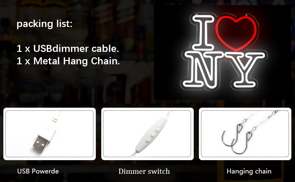 wholesale love ny neon signs for wall decor，led neon light for bedroom office party，christmas gift factory & supplier oem