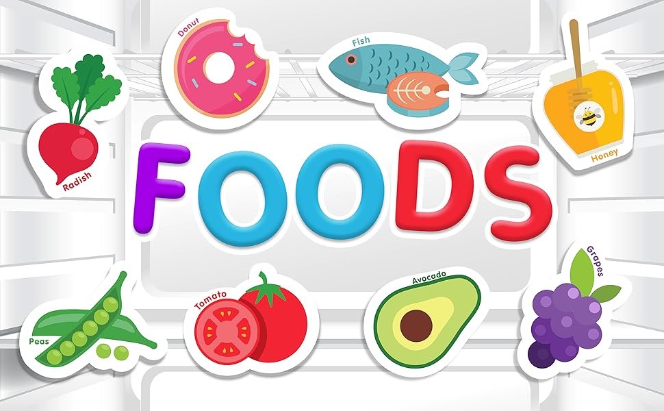 wholesale curious columbus toddler magnets – set of 52 fridge magnets for kids – includes 26 large foam food pieces and 26 abc alphabet letters for learning and play factory & supplier oem