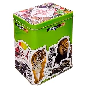 wholesale 110 fridge magnet for toddlers in gift tin box kids magnets for fridge - realistic magnetic animals for refrigerator - safe educational materials for baby: zoo, farm, fruits, vegetables, transport factory & supplier oem