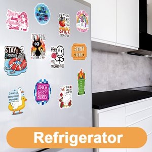 wholesale 12 pcs funny fridge magnets, cute meme refrigerator magnets fridge magnets adult duck dumpster word skull anime magnets for home office kitchen car decoration factory & supplier oem