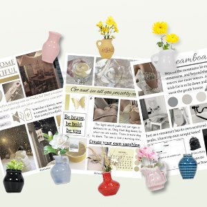 wholesale mini ceramic vase magnets for fridge, magnetic mini table lamp, funny small plant magnets,funny 3d plant vase for refrigerator decoration in kitchen, locker, or office(8 pack+1) factory & supplier oem