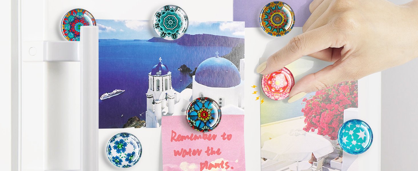 wholesale findmag 12 pcs glass fridge magnets, cute fridge magnet sticker, strong refrigerator magnets heavy duty, small magnets for whiteboard, classroom, kitchen, office, home and cabinet factory & supplier oem