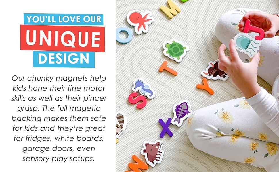 wholesale curious columbus toddler magnets – animal fridge magnets for kids | 52 refrigerator magnets with 26 animals + 26 abc magnetic letters | foam alphabet learning set for toddlers factory & supplier oem