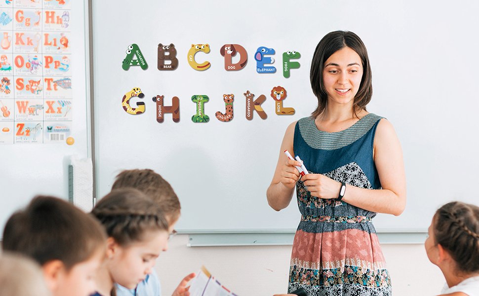 wholesale magnetic alphabet letters for toddlers & kids - 26 colorful animal-themed fridge magnets for early spelling & letter recognition. perfect preschool gift for ages 3-5, ideal for home & classroom factory & supplier oem