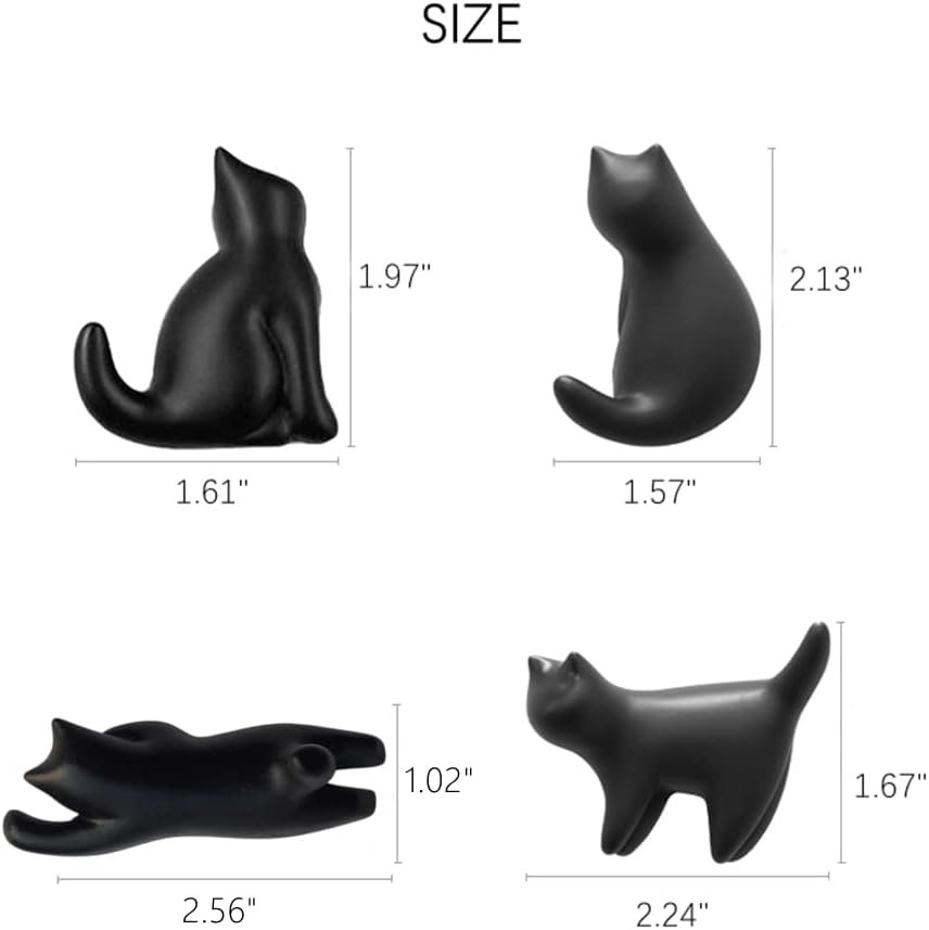 wholesale black cat refrigerator magnets, 4 pack cute cat fridge magnets gift for lady cats lovers novelty butt, 3d small fridge magnet funny for kitchen refrigerator, office, or classroom decor factory & supplier oem