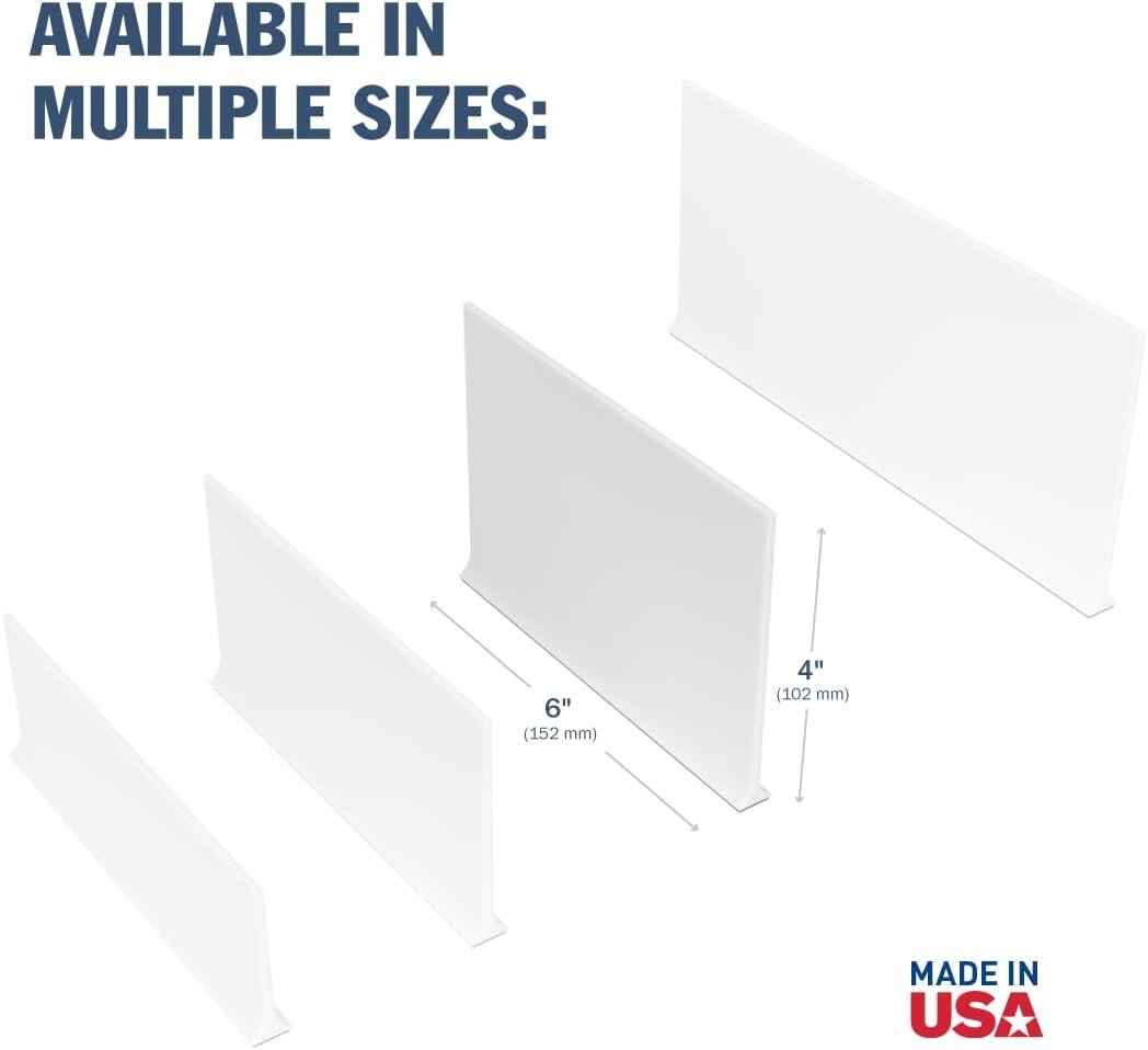 wholesale apothecary products magnetic shelf divider, for vitamins, books, food and more, 6 in x 4 in, white, made in the usa factory & supplier oem