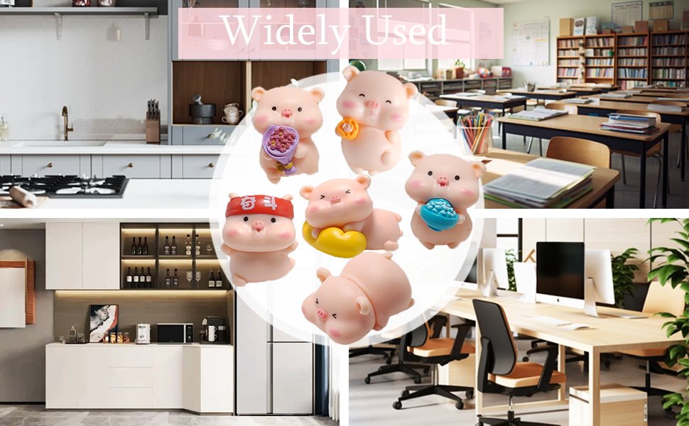 wholesale animal magnets refrigerator, glrovazas 12pcs locker, funny magnets, resin pig decorative magnets for classroom kitchen office factory & supplier oem