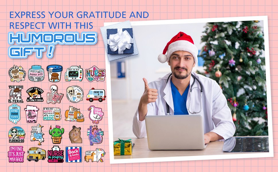 wholesale 25 pcs funny nursing magnets for locker whiteboard reusable medical themed magnets decal fun cool magnetic nurse week gifts for nurses fridge refrigerator office factory & supplier oem