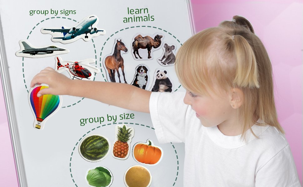 wholesale 110 fridge magnet for toddlers in gift tin box kids magnets for fridge - realistic magnetic animals for refrigerator - safe educational materials for baby: zoo, farm, fruits, vegetables, transport factory & supplier oem