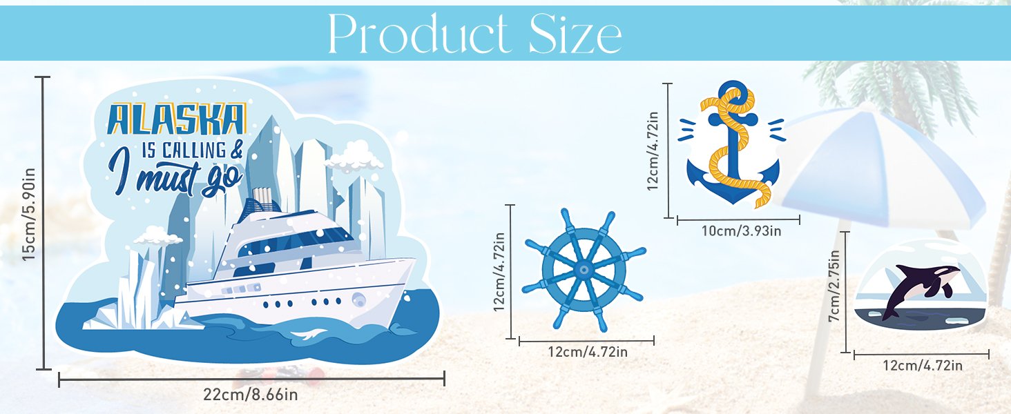 wholesale 14 pcs cruise door decorations magnetic, glacier cute animals cruising together alaska cruise door magnets, alaska cruise essentials door signs for ship cabin door decor factory & supplier oem
