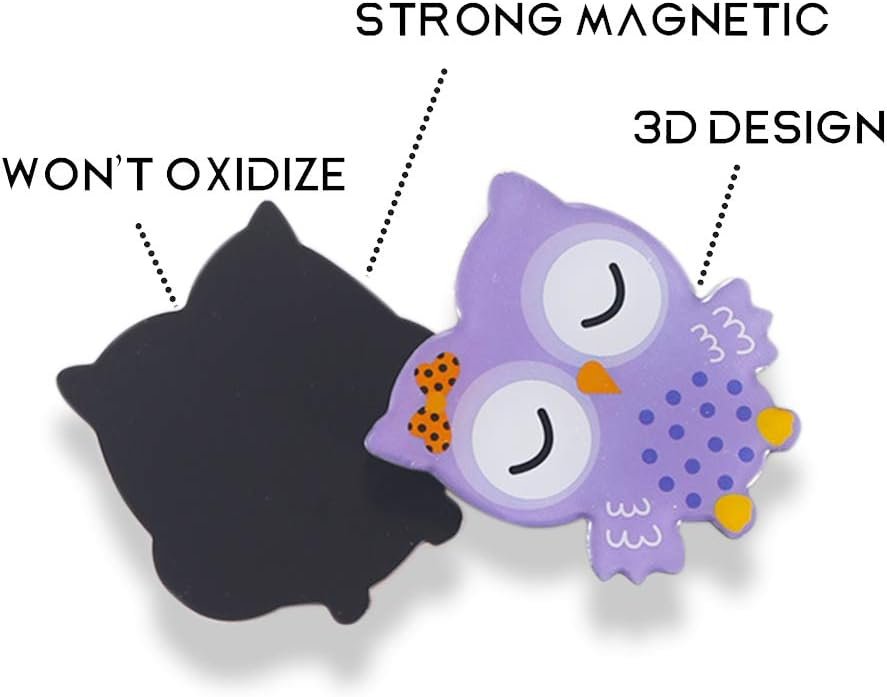 wholesale 6-pack fridge magnets for kids adults refrigerator magnets cute owl ornament funny decor for kitchen office classroom whiteboard lockers, magnet set ideal gift by morcart (6pcs-owl) factory & supplier oem
