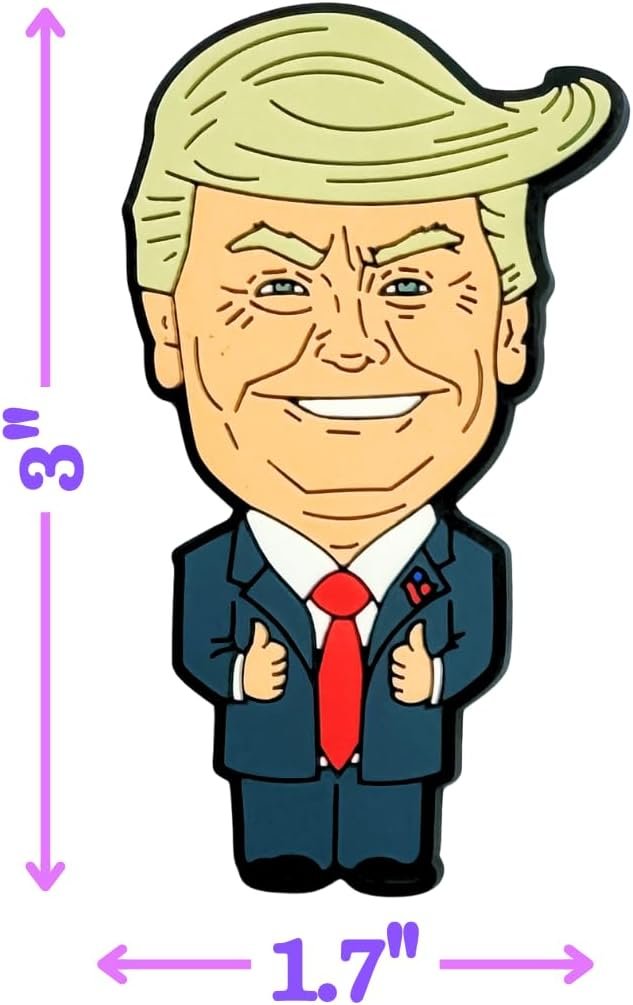 wholesale 3-inch donald trump magnet [1-pack]: custom made political satire cartoon for fridges, lockers, and whiteboards - durable and hilariously unique design factory & supplier oem