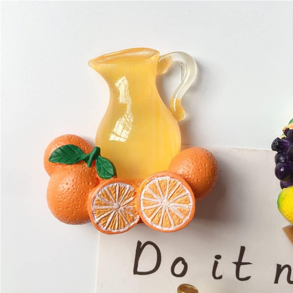 wholesale orange juice shaped fridge magnet, fruit juice creative refrigerator magnet, 3d fruit magnet office magnets whiteboard magnets factory & supplier oem