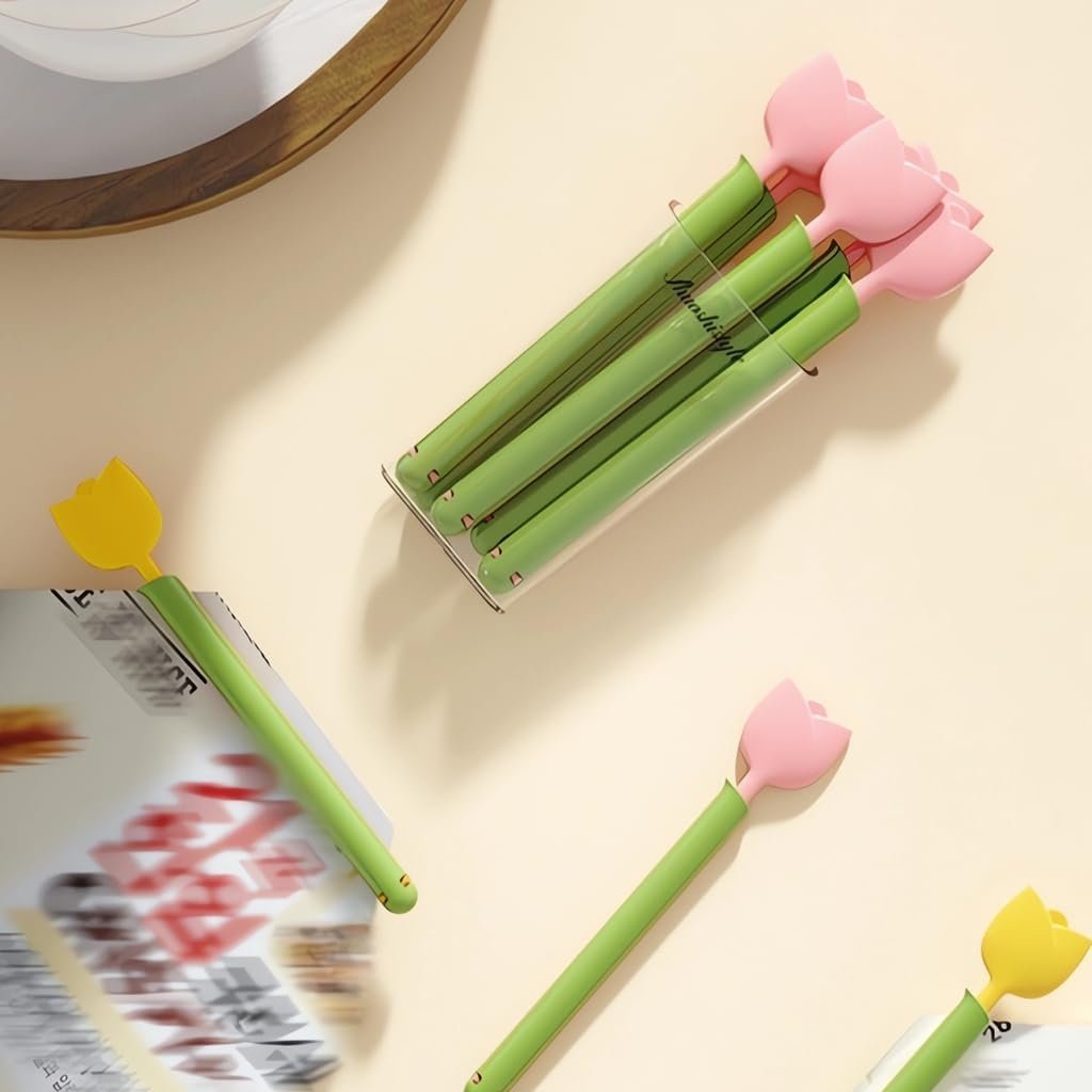 wholesale magnetic refrigerator sealing clip,cute tulip shaped food packages clips，chip clips with magnet storage box fridge magnets, food freshness bag clip kitchen accessories,2 pieces of 10 factory & supplier oem
