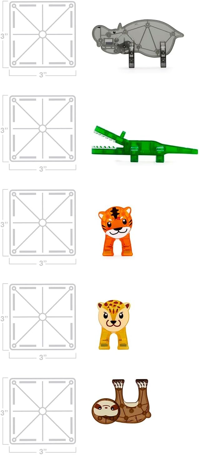 wholesale magna-tiles jungle animals 25-piece magnetic construction set, the original magnetic building brand factory & supplier oem