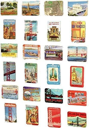 wholesale 24-pcs magnetic fridge magnets refrigerator sticker home decoration accessories magnet paste arts crafts (san francisco) factory & supplier oem