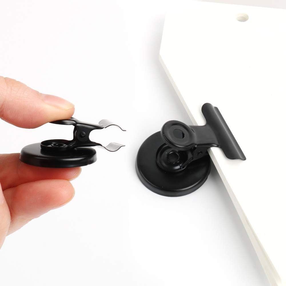 wholesale vndueey 20 pack black fridge magnets magnetic clips refrigerator magnet, magnet clips for whiteboard locker, clip magnets for home, school, office, magnetic paper clip dispenser holder factory & supplier oem