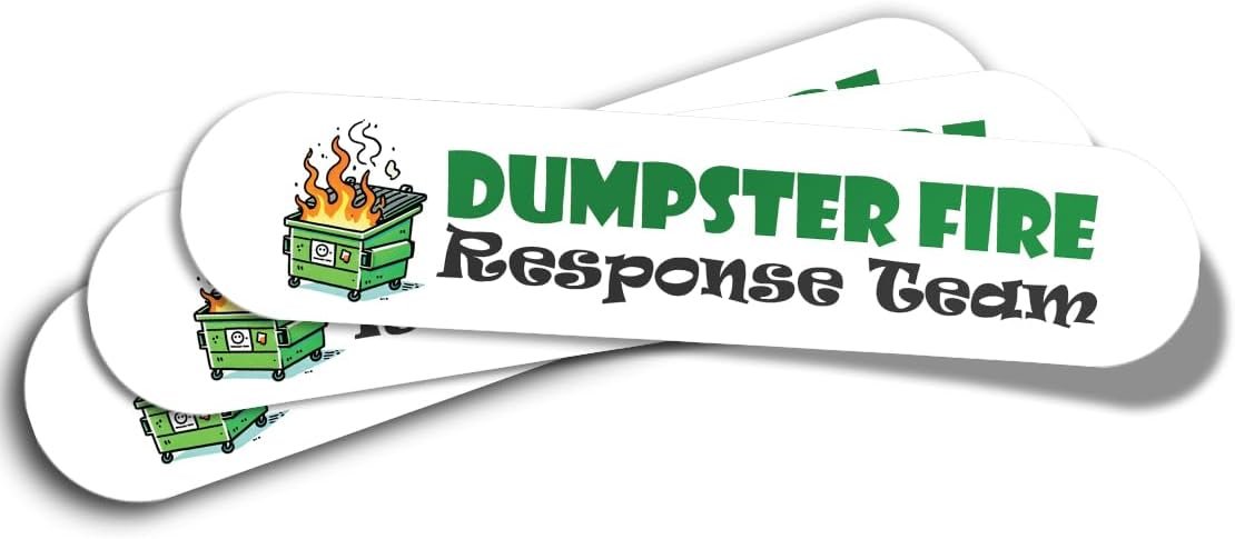 wholesale dumpster fire response team magnet – funny vinyl magnet for fridge, car, locker, and office decor – durable and waterproof, 5x1.5 inches factory & supplier oem