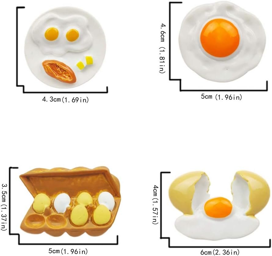 wholesale 8 pcs/set 3d resin refrigerator magnets series home decor fridge magnetic stickers photo office message kitchen accessories (breakfast egg series) factory & supplier oem