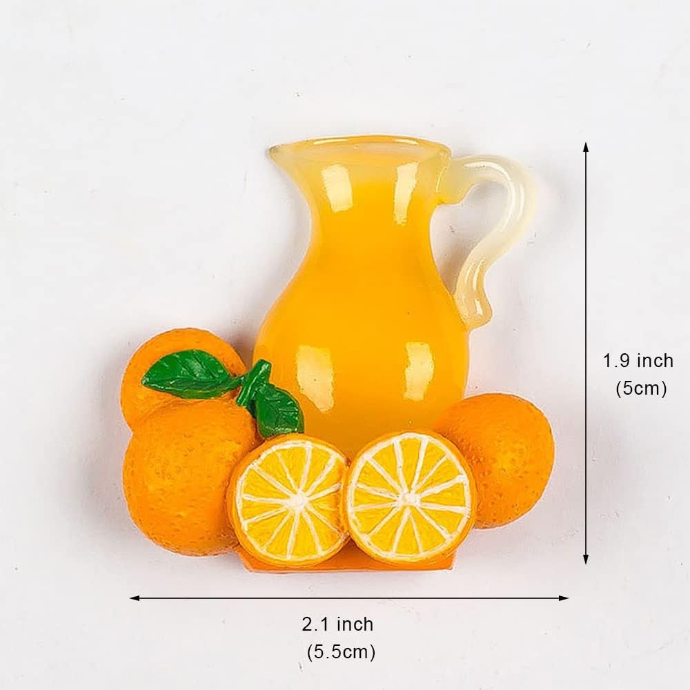 wholesale orange juice shaped fridge magnet, fruit juice creative refrigerator magnet, 3d fruit magnet office magnets whiteboard magnets factory & supplier oem