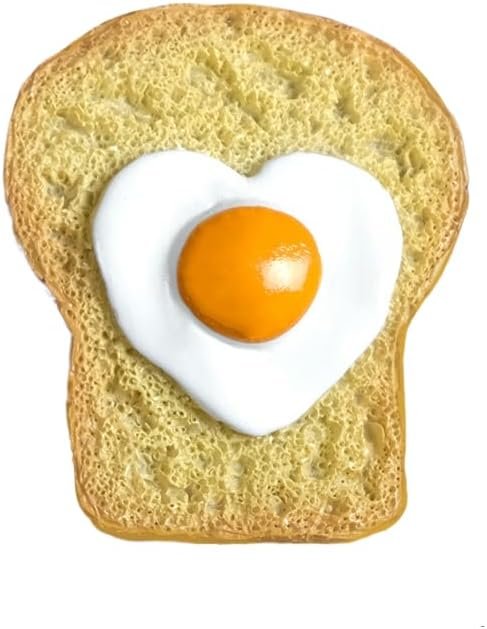 wholesale decorative food magnets set, kitchen refrigerator magnets, pizza, heart egg toast, croissant, 3 pieces factory & supplier oem