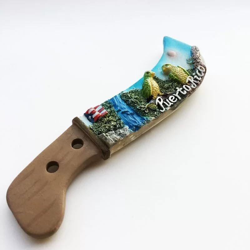 wholesale handcrafted puerto rico knife shaped fridge magnet, unique puerto rican souvenir & creative travel gift factory & supplier oem