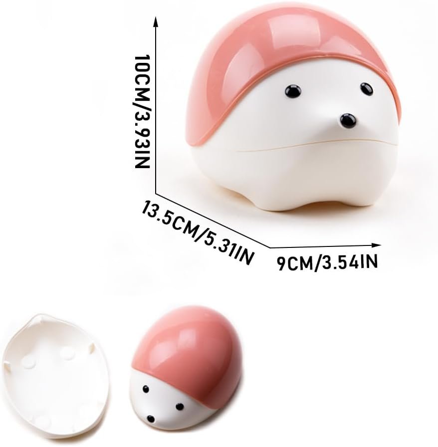 wholesale zorza 1pcs cute magnetic hedgehog paper clip holder cartoon hedgehog pin storage box magnetic animal pin holder for jewelry & pin fun office desk organizer (pink) factory & supplier oem