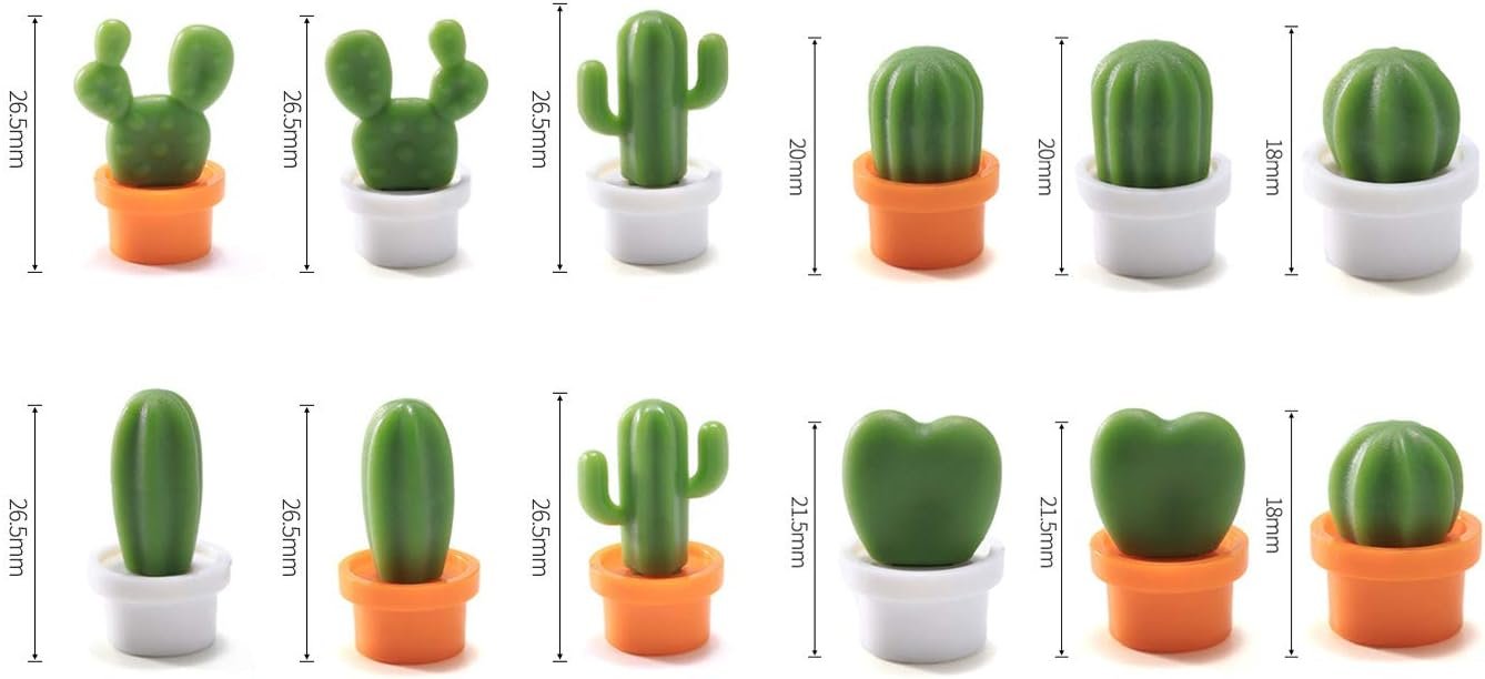 wholesale decorative refrigerator magnets, perfect fridge magnets for house office personal use (12pcs cactus) factory & supplier oem