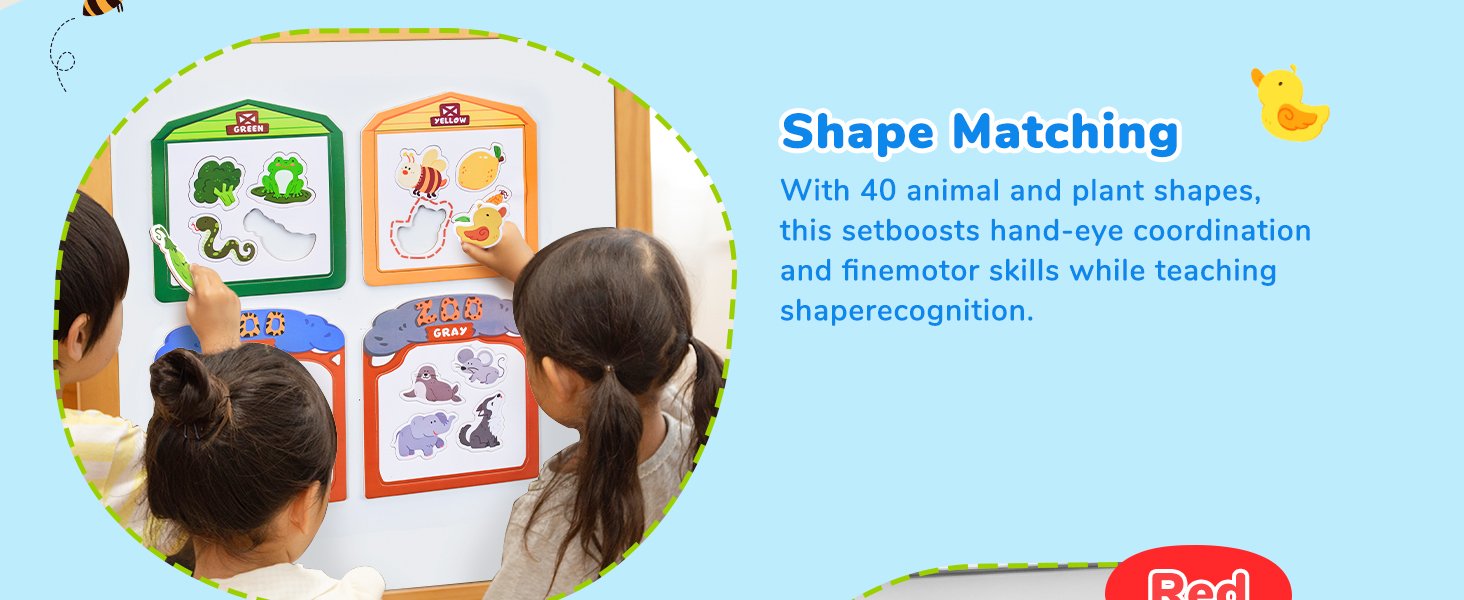 wholesale joycat wooden fridge magnets for toddlers, 50pcs magnetic color sorting refrigerator toys, farm & zoo animal magnets for kids, baby educational learning gifts for 2, 3, 4, 5 year olds factory & supplier oem