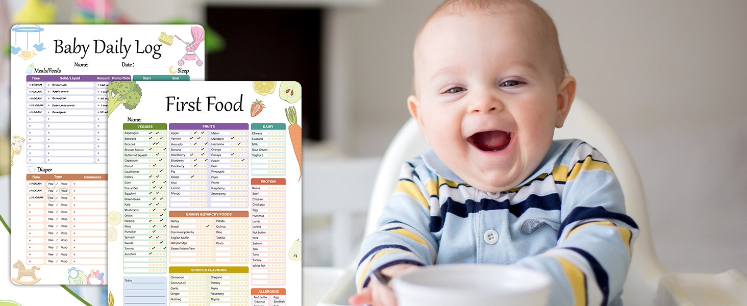 wholesale baby's first foods tracker fridge magnet, foods before 1 checklist magnet, reusable daily food log, baby food chart for new parents,nanny, babysitter 13.8 x 10.2inches factory & supplier oem