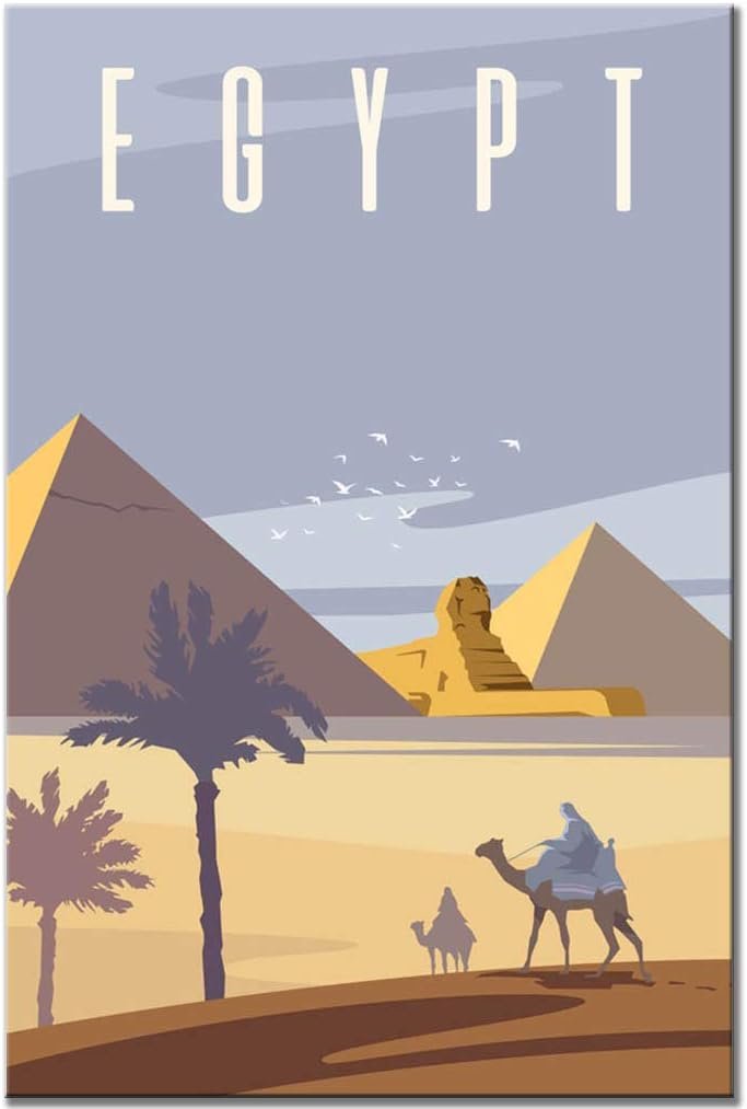 wholesale egypt fridge magnet cairo vintage poster giza pyramid travel souvenir sphinx factory & supplier oem