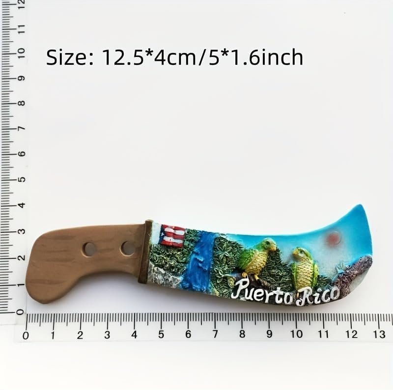 wholesale handcrafted puerto rico knife shaped fridge magnet, unique puerto rican souvenir & creative travel gift factory & supplier oem
