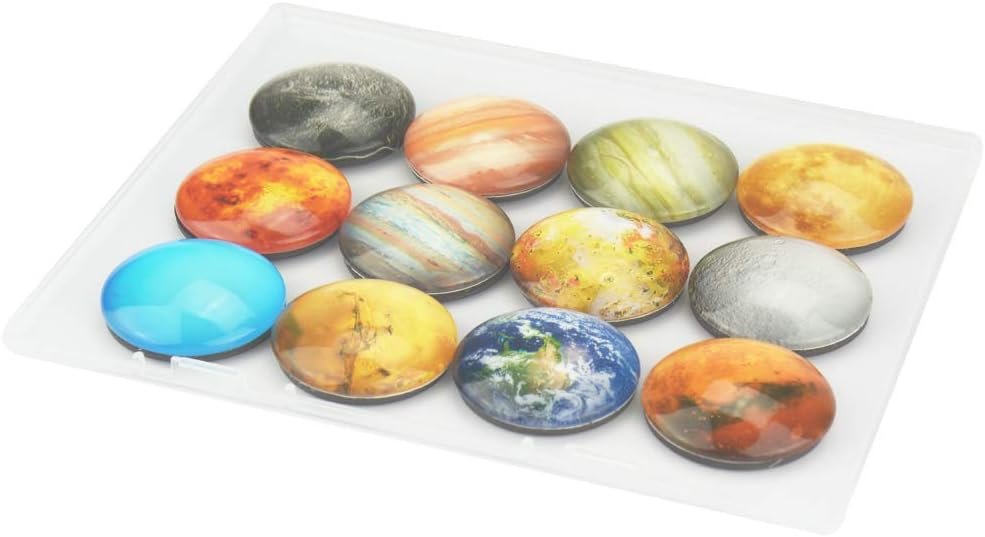wholesale planetary refrigerator magnets - 12 pack fridge magnets, 1.35 inches diameter, best housewarming home decorations gift. factory & supplier oem