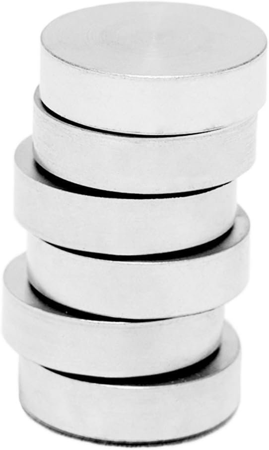 wholesale 6 brushed steel round fridge magnets. button shaped silver magnets perfor for fridge, kitchen, cabinets, classrooms and whiteboards factory & supplier oem