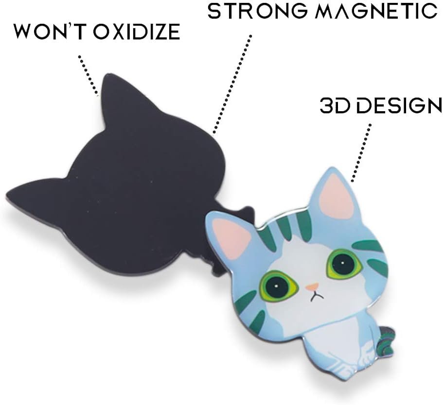 wholesale 6-pack fridge magnets for kids adults refrigerator magnets cute cats ornament funny decor for kitchen office classroom whiteboard lockers, magnet set ideal gift by morcart (6pcs-cat) factory & supplier oem