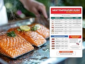 wholesale meat temperature chart magnet (5 x 7.6 in) - meat temp magnet - steak temperature chart -internal cooking temps for steak, chicken, pork, beef, turkey factory & supplier oem