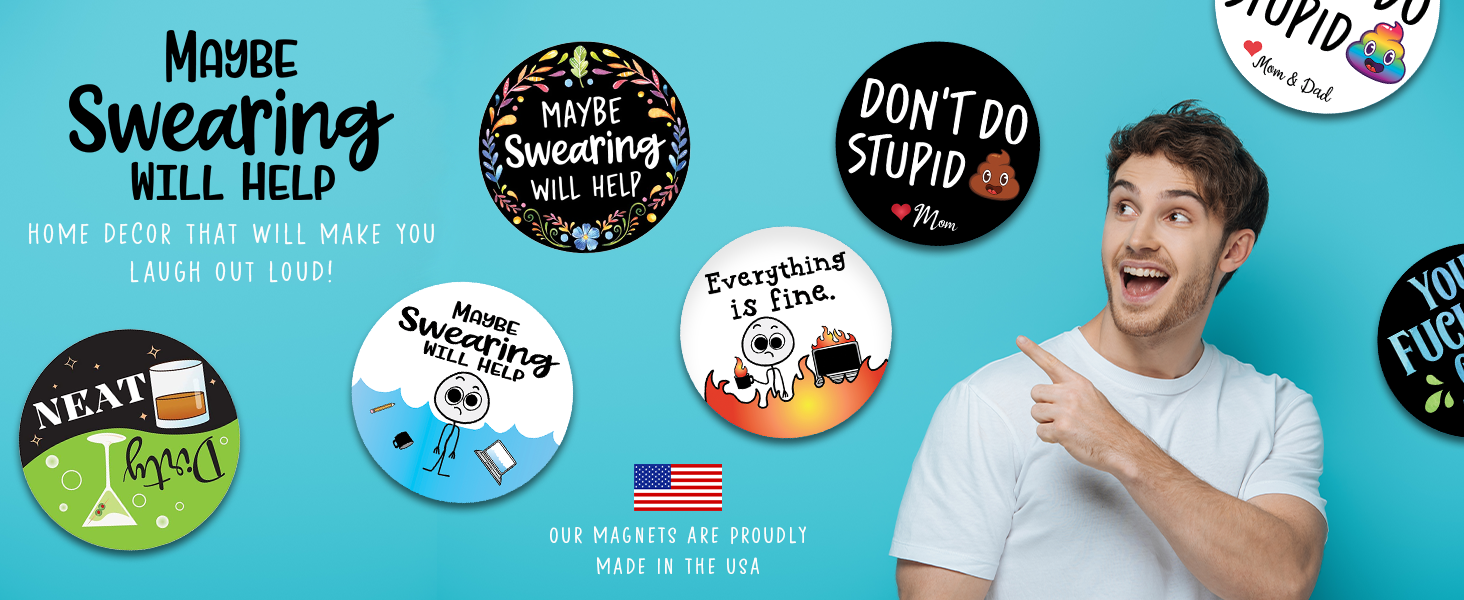 wholesale maybe swearing will help magnet for workspace decor - suitable for home, desks, lockers, and college spaces - ideal gift for friends, coworkers & family members - floral factory & supplier oem