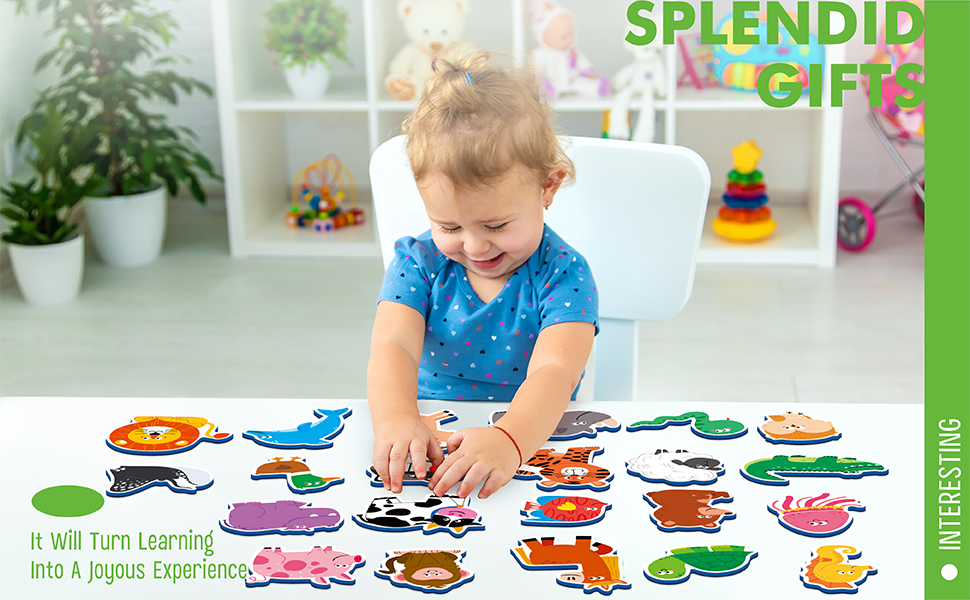 wholesale 35 pcs animal magnets, adorable magnetic animal -wild animal, farm animal & marine animal-thick foam refrigerator magnets cute educational learning toys for kids 3+ factory & supplier oem