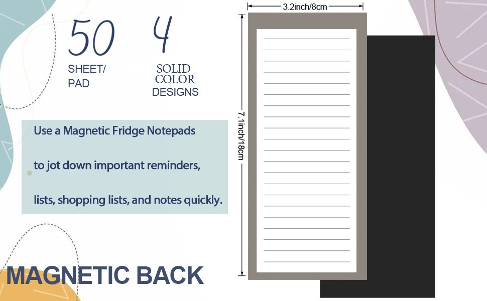 wholesale utron 4 pack magnetic notepads for refrigerator, 50 pages/book grocery list magnet pad for fridge, design magnetic grocery list pad for fridge, grocery list notepad, to-do memos, list factory & supplier oem