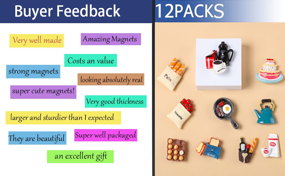 wholesale 12pcs food fridge magnets for fridge fun cute magnet refrigerator stickers for kitchen magnet decorative strong resin magnets home decor office factory & supplier oem