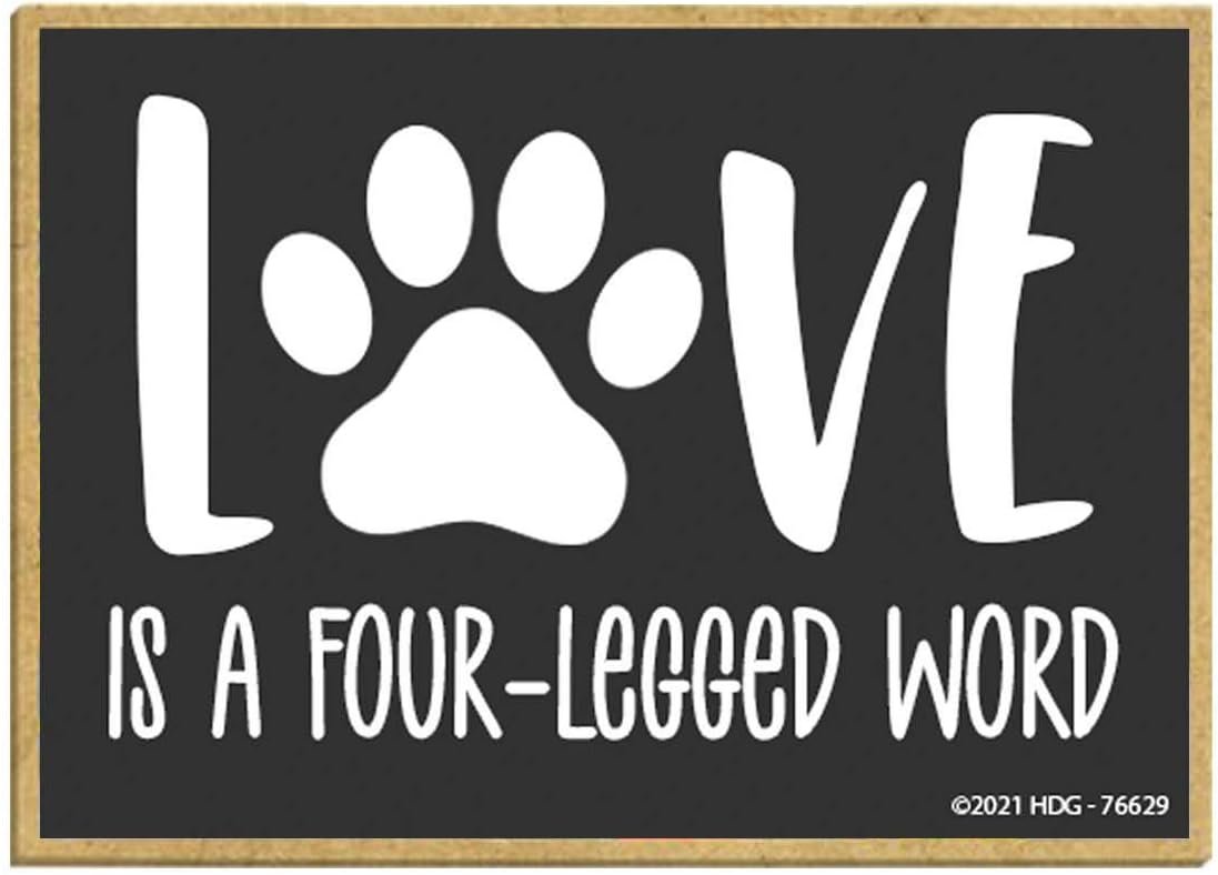 wholesale honey dew gifts, love is a four-legged word, fun dog magnets, pet lovers refrigerator magnets, funny magnet for fridge, 2.5 inch by 3.5 inch, 76629 factory & supplier oem