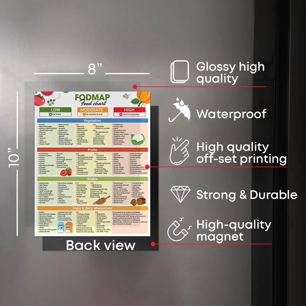 wholesale magnetic low fodmap chart, 8