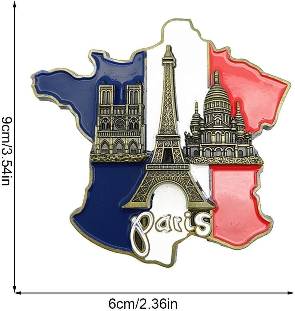 wholesale 1 pc multicolour france map refrigerator sticker-europe tourist souvenir,innovative 3d resin fridge magnet stickers, notre-dame cathedral de paris france eiiffel tower kitchen accessories factory & supplier oem