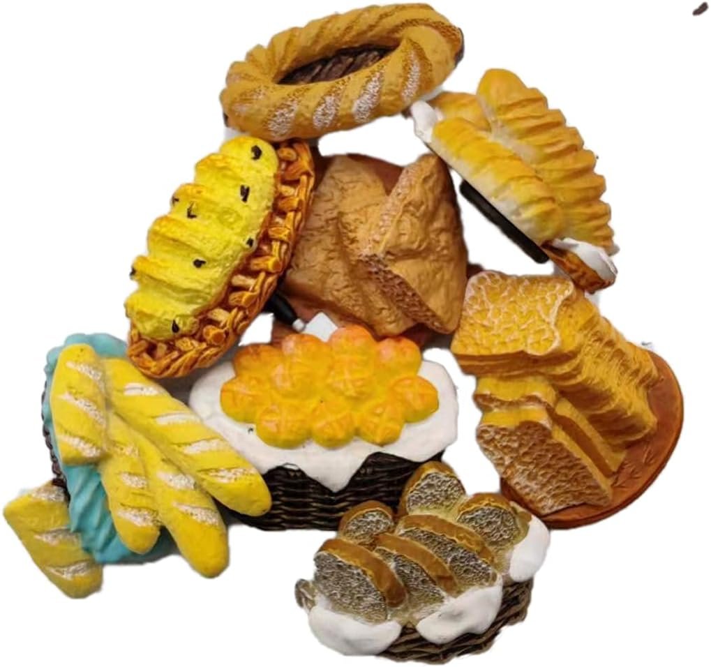 wholesale 8 pcs/set 3d resin refrigerator magnets series home decor fridge magnetic stickers photo office message kitchen accessories (country bread series) factory & supplier oem