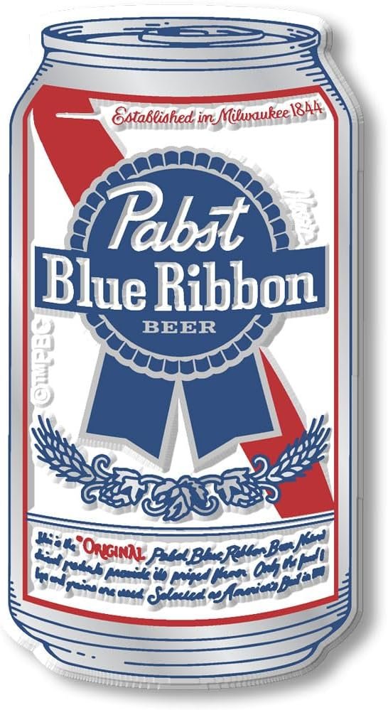wholesale pabst blue ribbon beer can magnet by classic magnets, collectible gifts made in the usa, 2.0