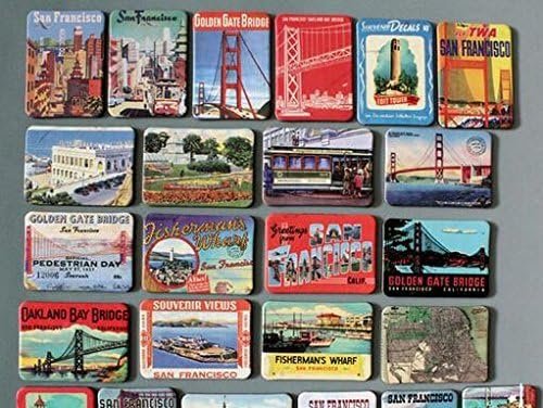 wholesale 24-pcs magnetic fridge magnets refrigerator sticker home decoration accessories magnet paste arts crafts (san francisco) factory & supplier oem
