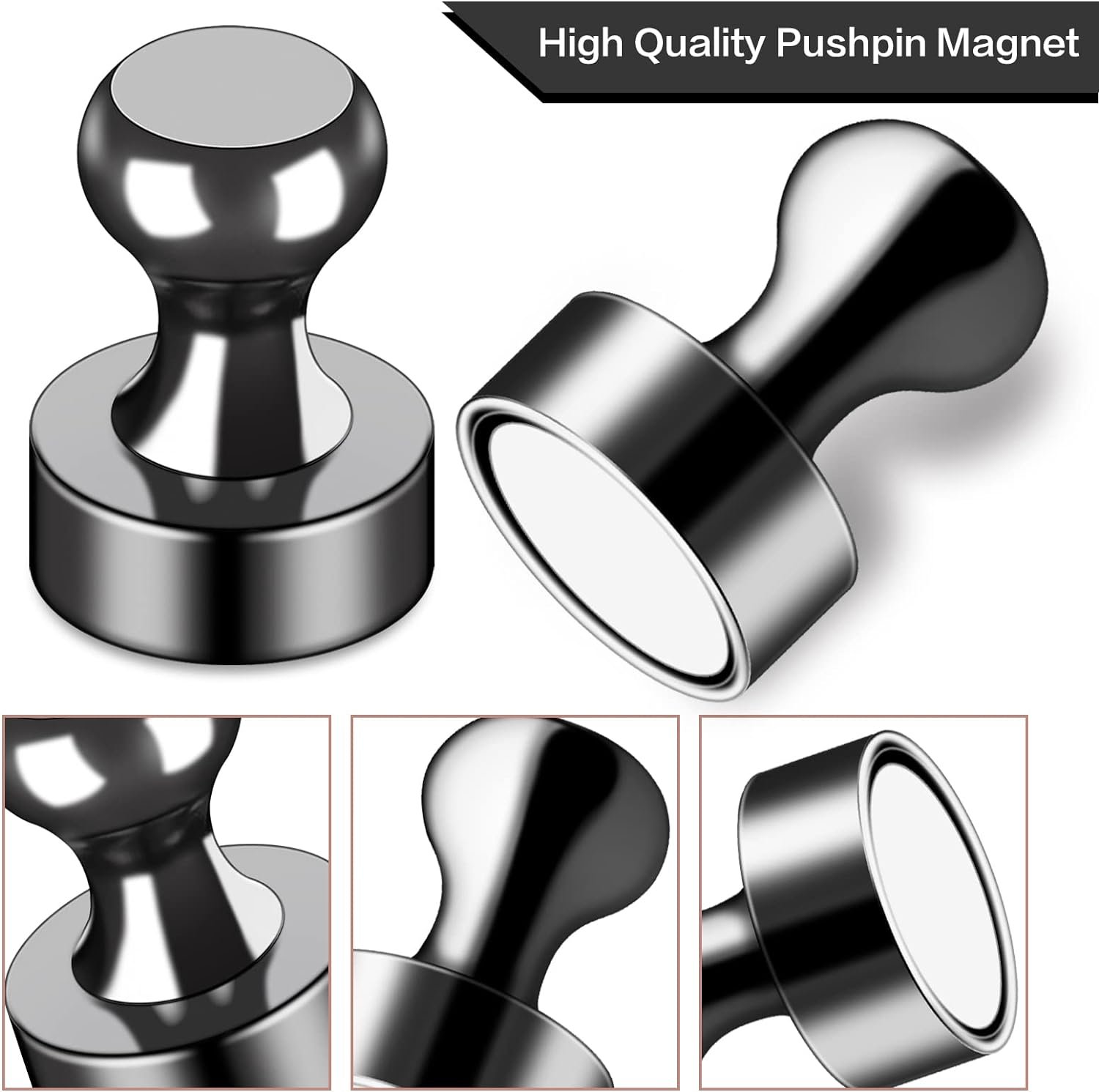 wholesale lovimag 12pcs black fridge magnets, small and strong magnets for whiteboard, office, classroom, map, kitchen factory & supplier oem