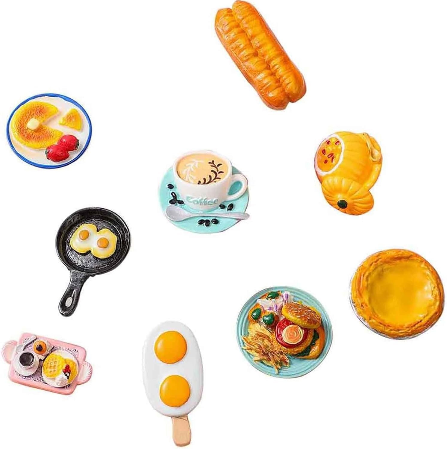 wholesale 9 pieces food magnets 3d resin cute food magnets creative natural food shaped magnets for home kitchen decor, refrigerator whiteboard or blackboard funny magnets stickers factory & supplier oem