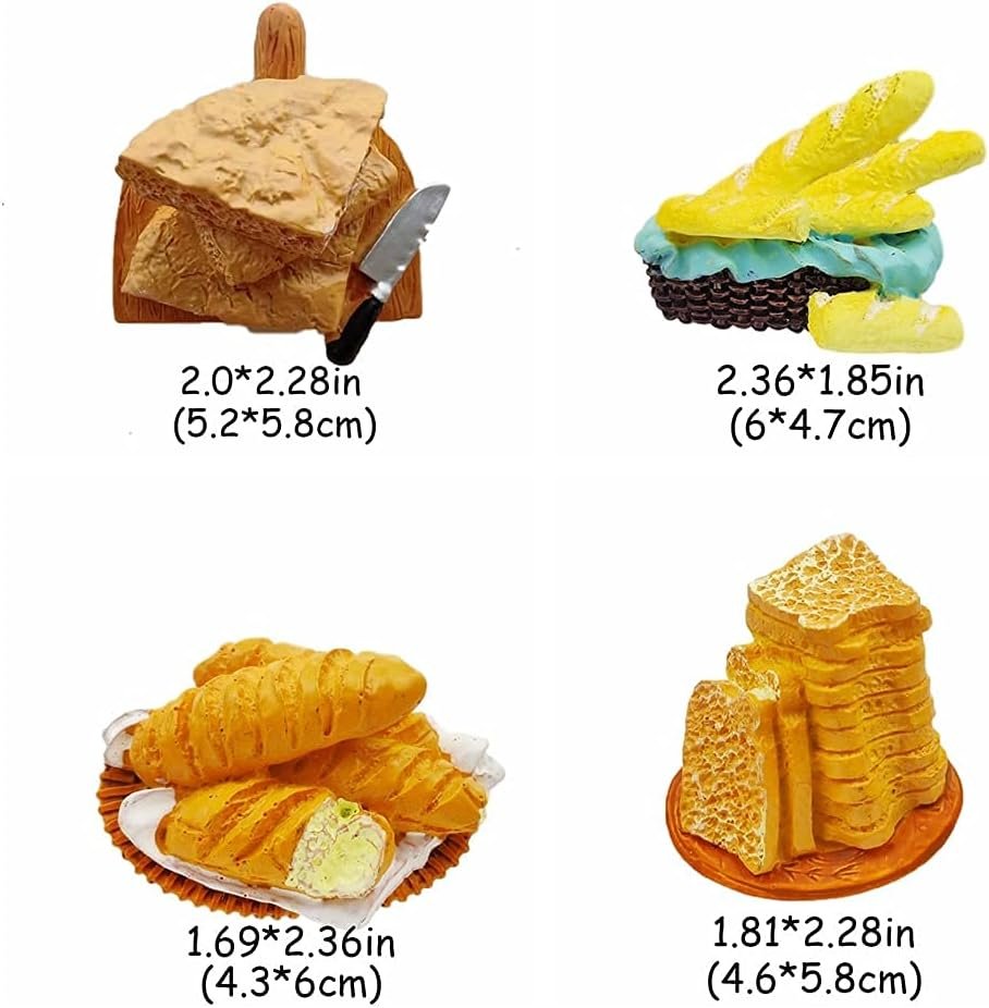 wholesale 8 pcs/set 3d resin refrigerator magnets series home decor fridge magnetic stickers photo office message kitchen accessories (country bread series) factory & supplier oem