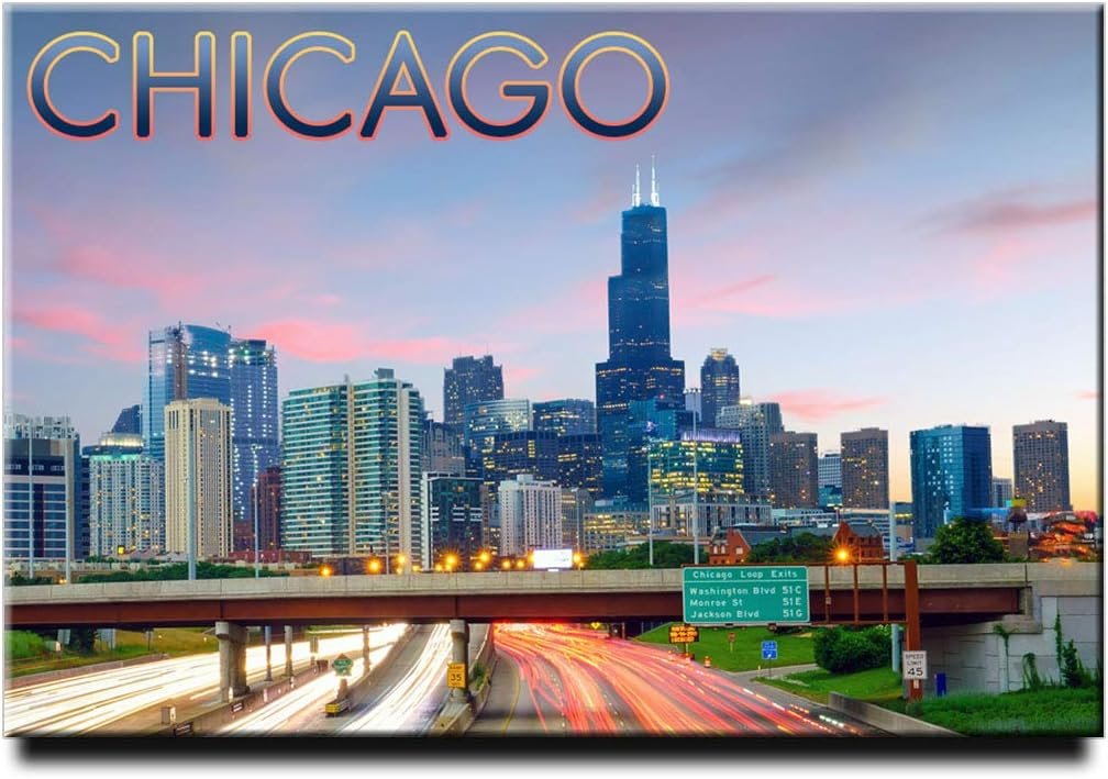 wholesale chicago fridge magnet illinois travel souvenir willis tower factory & supplier oem
